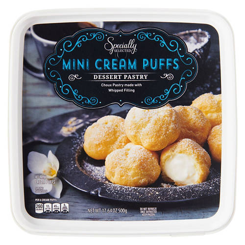 Specially Selected Mini Cream Puffs Dessert Pastries, 40 count